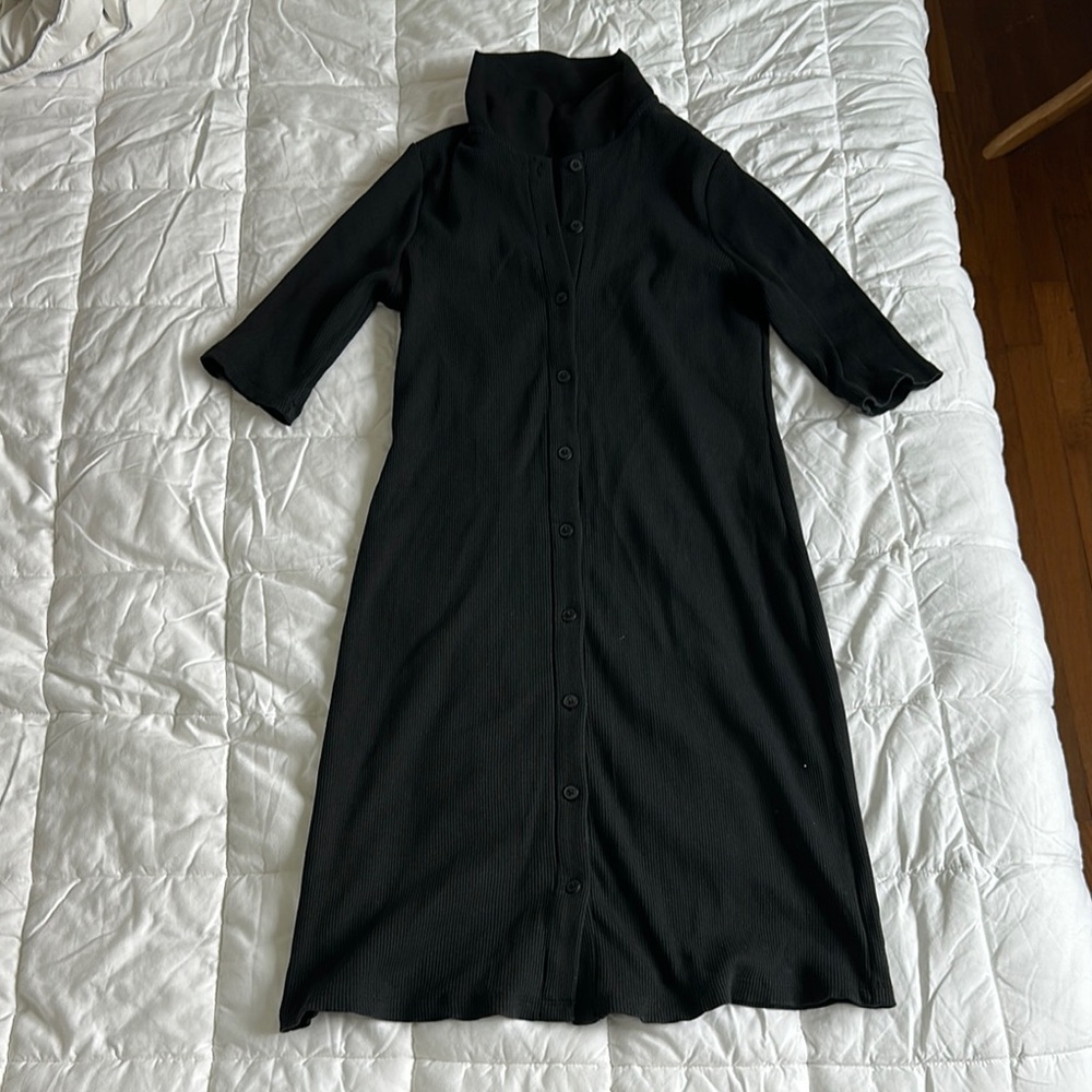 GAP Black Long Sleeve Sheath Dress